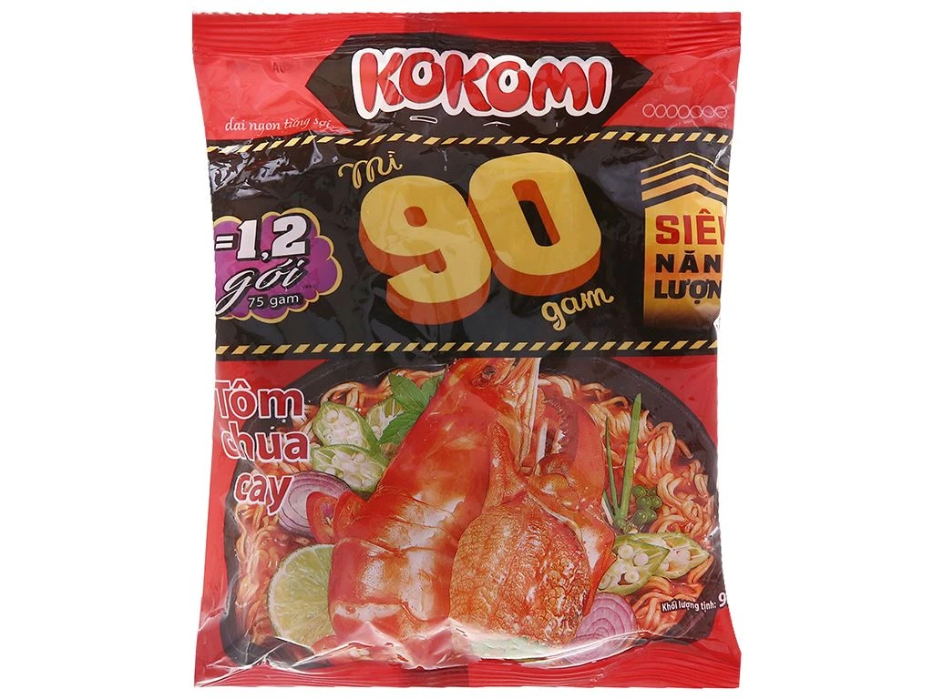 Thùng mì Kokomi 90 tôm chua cay