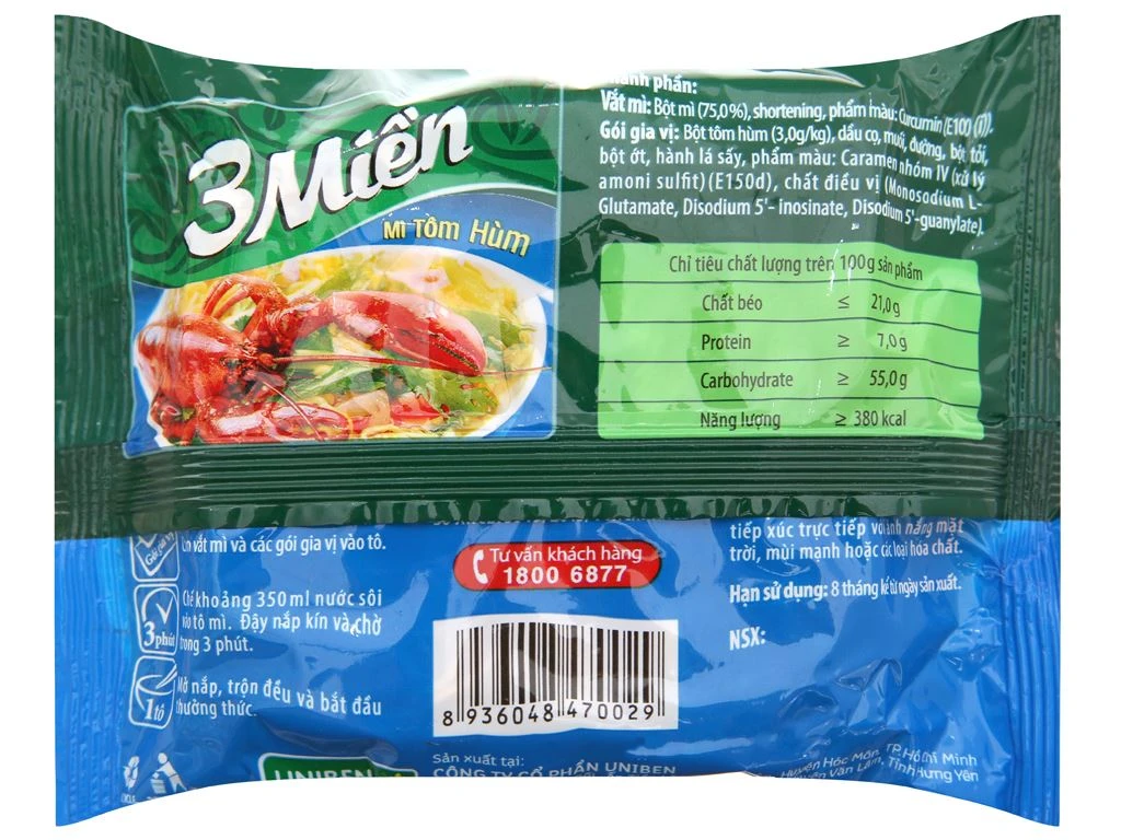 Thùng mì 3 Miền tôm hùm